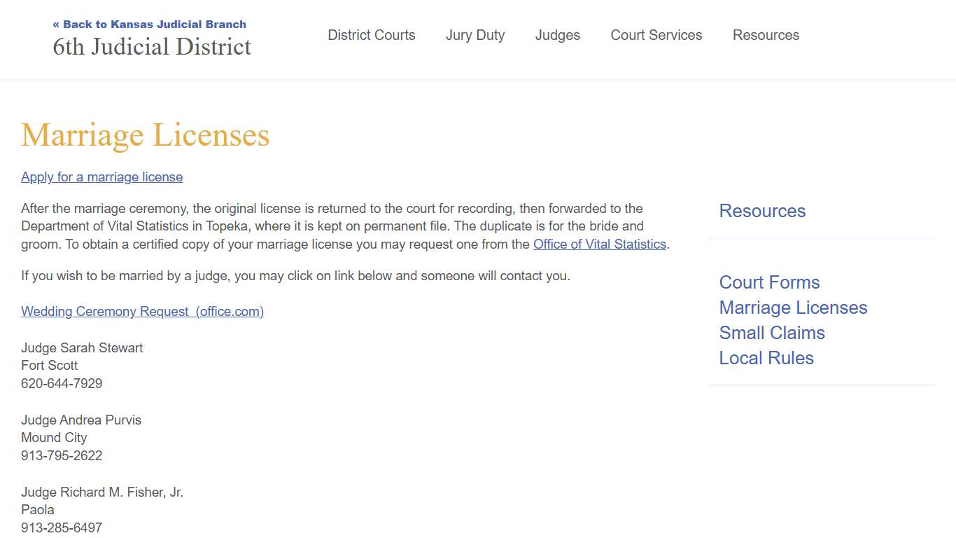 Kansas 6th Judicial District - KS Courts